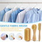 DEBETOOL 3-Piece Laundry Brush for Stains on Clothes, Gentle Boar Bristl