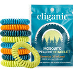 Buy now Cliganic 10 Pack Mosquito Repellent Bracelets for Adults & Kids - Natural DEET-Free Bands, Individually Wrapped at indiglob india