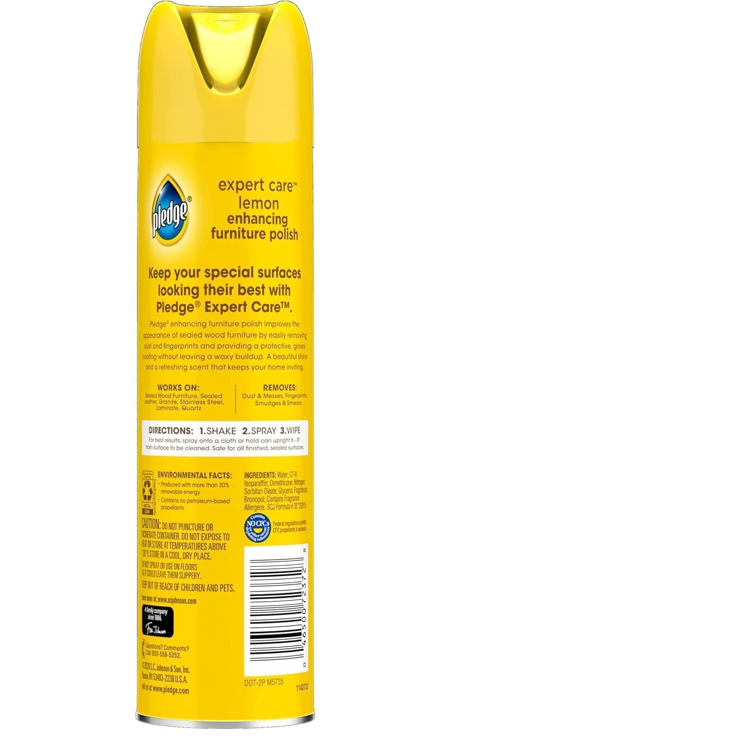 Buy now Pledge Enhancing Polish, Furniture & Wood Spray, Lemon Scent, 9.7oz at indiglob india