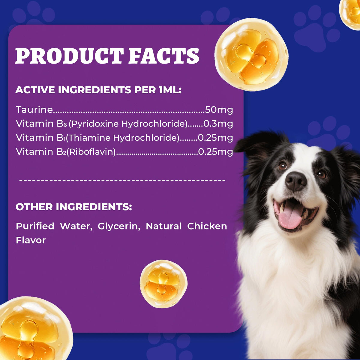 Wellix Liquid Taurine Drops for Dogs &Cats, Supports Heart & Vision 4 fl oz