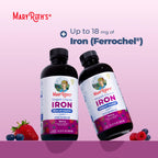 MaryRuth's Liquid Iron Supplement for Women Men & Kids, 15.22 Fl Oz, Vegan | Red Blood Cell Formation, Oxygen Support, Energy Metabolism, Ages 4 & Up, Sugar Free