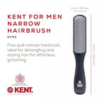 Buy now Kent KFM3 Gel Styling Hair Brush for Men, 9 Row Men's Hair Brush with Ionic Anti Static Bristles, Detangling and Smoothing Short to Medium Length Hair at indiglob india