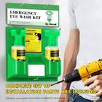 Buy now CGOLDENWALL Emergency Eye Wash Station Portable Eyewash Station Wall Mounted Eye Wash Kit, OSHA Approved Double 16.9oz Eye Wash Bottles for First Aid (EMPTY Bottles) at indiglob india