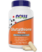Buy now Now Glutathione 500 mg, 100 Vegan Capsules - Reduced Form GSH Supplement - Enhanced with Milk Thistle Extract and Alpha Lipoic Acid at indiglob india