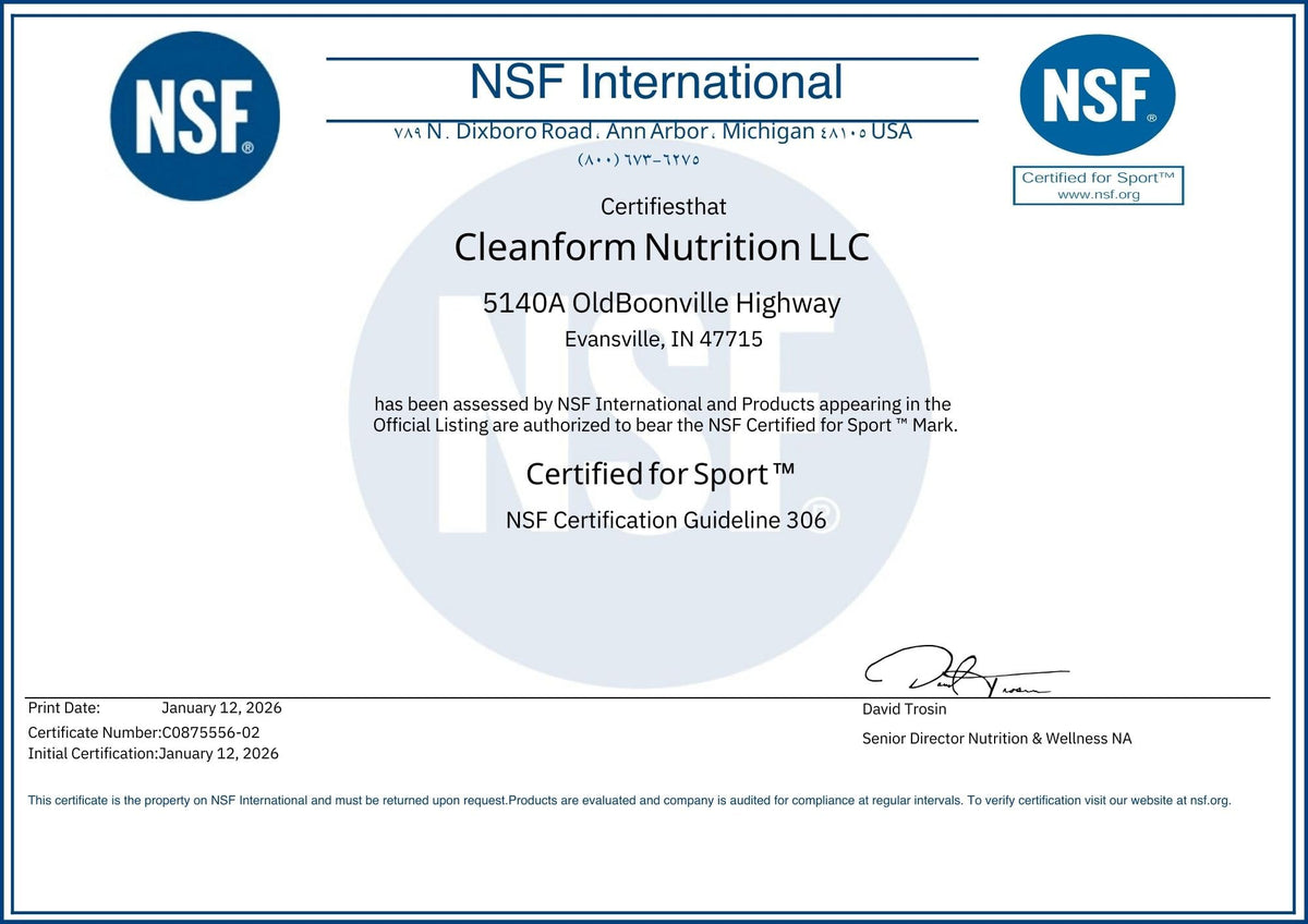 CleanForm goBHB Clean Energy Powder, Neutral, NSF Sport Certified, 6.88 oz