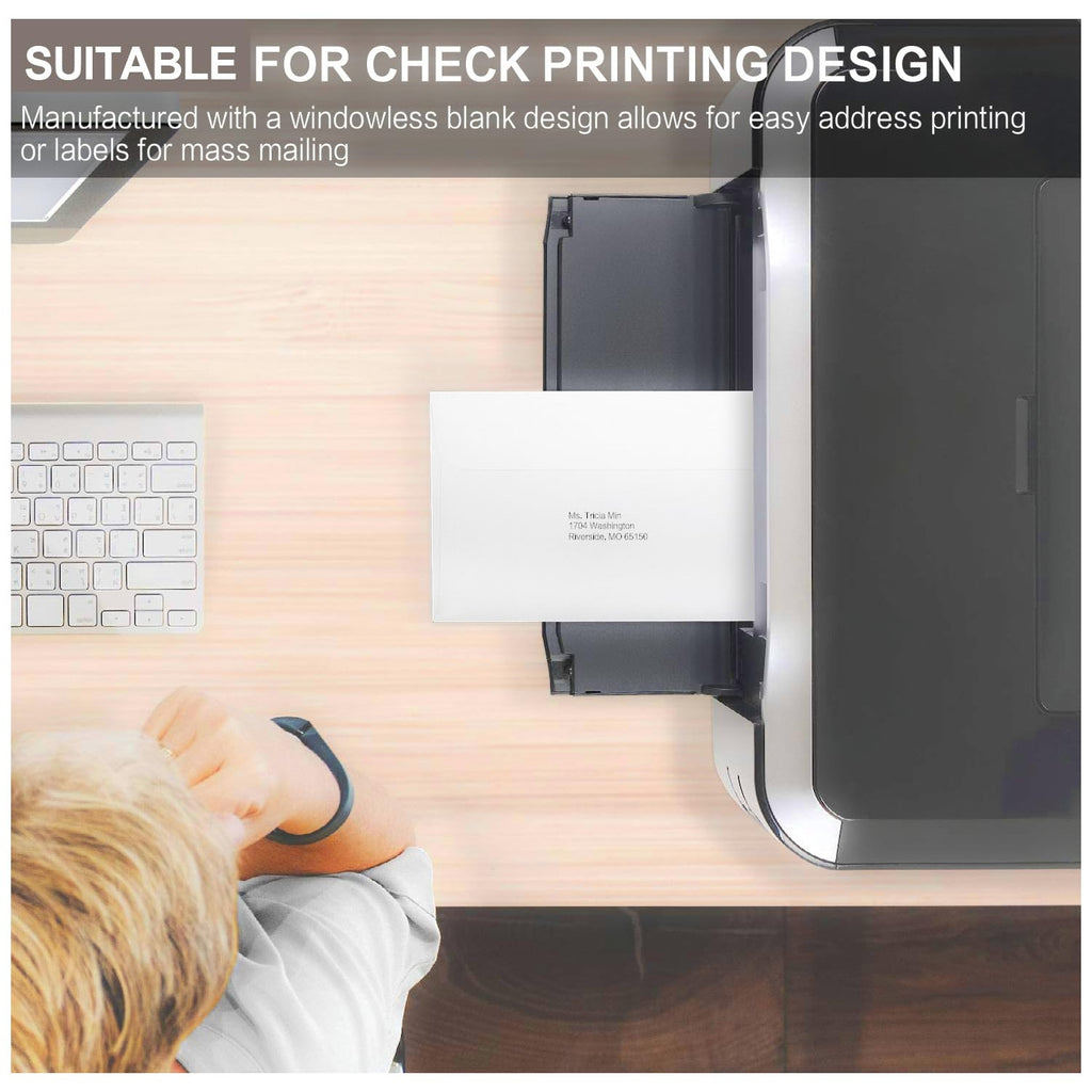 500 Pack #10 Double Window Security Self-Seal Envelopes - Suitable Size for Multiple Business Statements, Quickbooks Invoices, and Return Envelopes, Size 4-1/8 x 9-1/2 - White - 24 LB