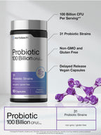Horbäach Probiotic 100 Billion CFU | 60 Capsules | 31 Probiotic Strains