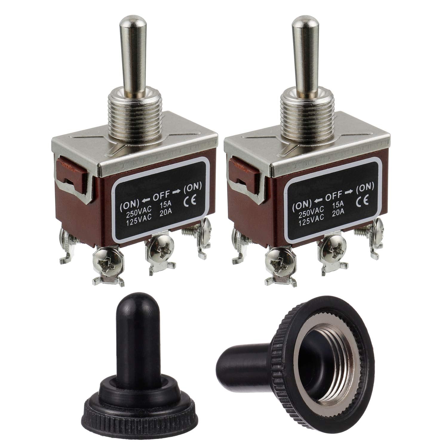 Buy now BOJACK RT1322FS Toggle Switch 125V 20A Momentary Automatic Reset Switches 250V 15A DPDT ON -Off- ON 6 Terminal pin Rocker Switch with Metal Waterproof Cap (Pack of 2) ON -Off- ON 6 Terminal at indiglob india