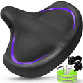 Buy now Bicycle Seat, Bike Seat for Women Men Extra Comfort Wide, Oversized Comfortable Seats Saddle for Peloton Bikes, Fit for Exercise Bikes, Electric Bikes, Mountain Bikes, Cruiser Bikes Purple at indiglob india