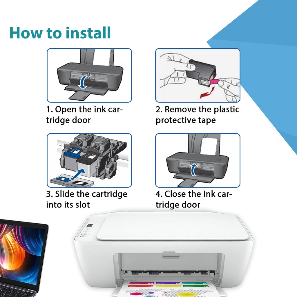 67XL Ink Cartridge for HP 67 XL Black Color Replacement to 4200 2852e 2855e