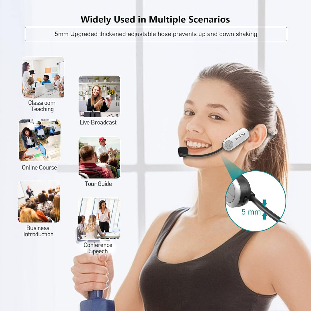 Buy now Bietrun UHF Wireless Microphone Headset, 165ft Range, Working Time 6H, 1/4''Plug, Wireless Headset Mic ＆Handheld Mic 2 in 1, for Karaoke Speaker, Amplifier, Speakers, PA System, Teaching, Fitness at indiglob india