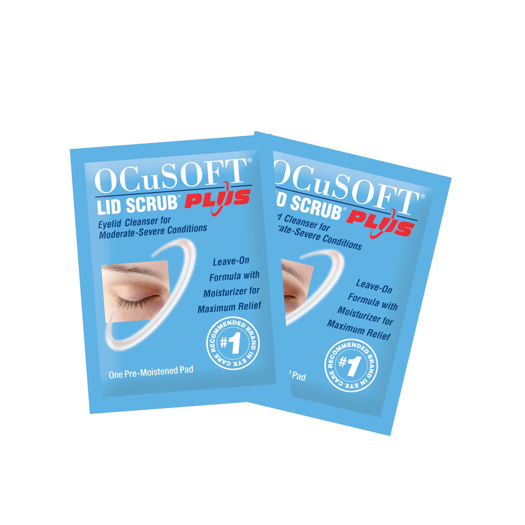 OCuSOFT Lid Scrub Plus Inflation Buster, Pre-Moistened Pads, 30+5 Count | Extra Strength For Irritated Eyelids Associated with Blepharitis, Dry Eye, Meibomian Gland Dysfunction, MGD and Demodex