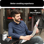 Buy now roygra Cigarette Case (2 Pack), Magnetic Switch 20pcs Cigarette Holder Case for Men Women, Cigarettes Smoking Accessories, Metal and Plastic Box for Smoke (Blue + Rosegold, 85mm King Size) at indiglob india