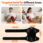 Red Light Therapy Knee Brace with Massage, 3 Vibration Knee Massager with 660nm 850nm Infrared Red Light, 5000mAh Cordless Electric Heated Knee Wrap for Knee Joint Elbow