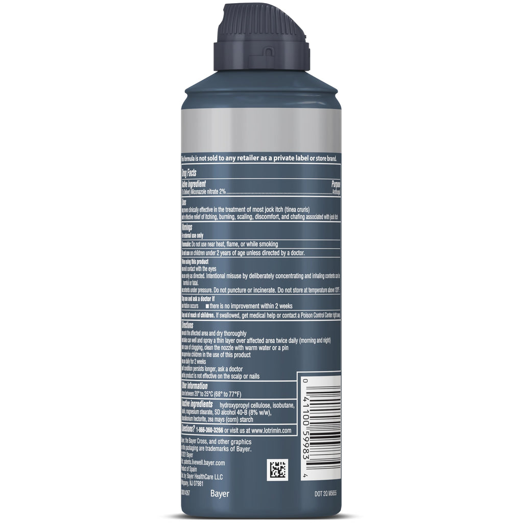 Lotrimin AF Jock Itch Powder Spray, Miconazole Nitrate 2% - Treatment of Most Itch, 4.6 Ounces (133 Grams) Spray Can (Pack 3)