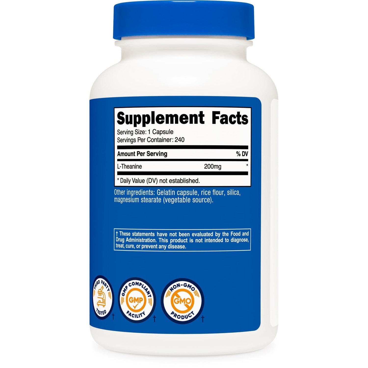 Nutricost L-Theanine 200mg, 240 Capsules - Double Strength