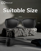 Bloomoak CAT 4 Super Dark Sunglasses | UV 400 | For Photophobia & Eye OPS & Light Sensitivity | Wraparound with Side Protection for Men & Women