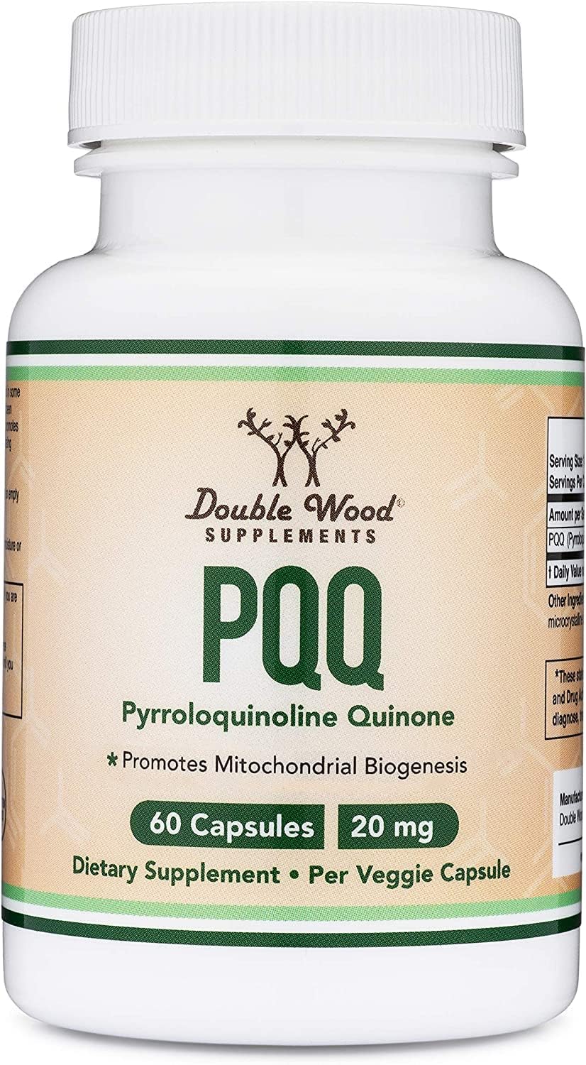 PQQ 20mg Pyrroloquinoline Quinone, Pairs with CoQ10, 60 Capsules