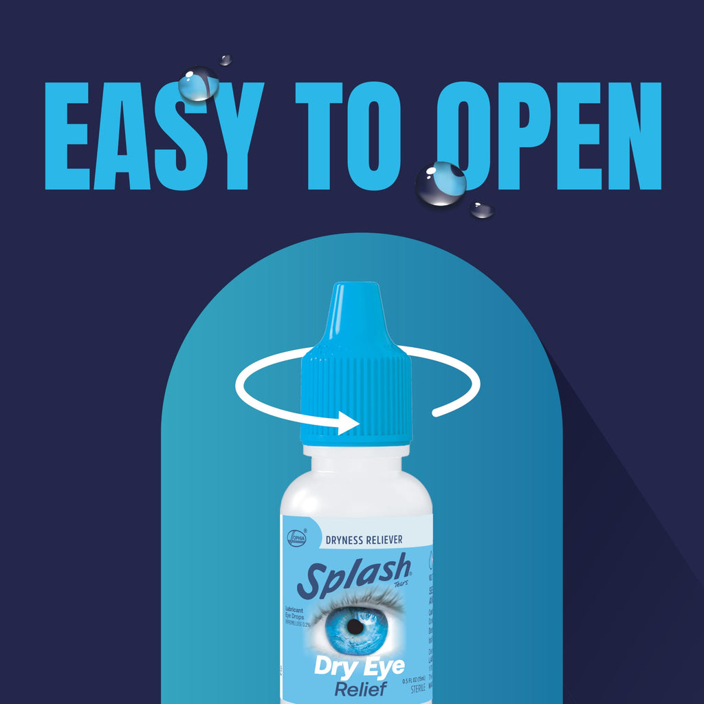 Lubricant Eye Drops for Dry Eyes, Fast Acting and Long Lasting Formula, Relieves Dryness, Grittiness, and Irritation, Moisturizing Eye Drops, Eye Care for Dry Eyes, 0.5 FL Oz, Bottle