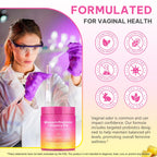 2Pack Feminine Probiotics Gummies,Vaginal Women Probiotic,Feminine Balance pH Gummies for Healthy Odor,Improve Immune,Support Vaginal Health,with Slippery Elm(60 Gummies)
