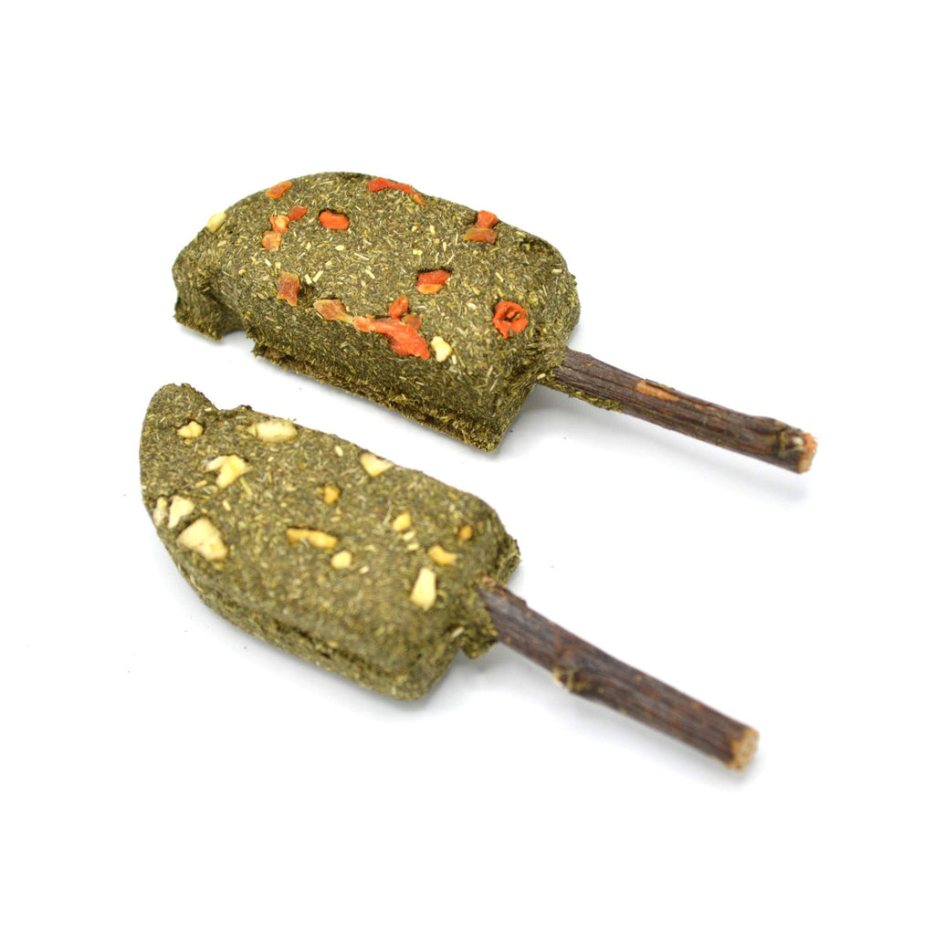 Oxbow Timothy Hay Popsicle, Rabbit Toy & Guinea Pig Chew Toy, Apple Carrot
