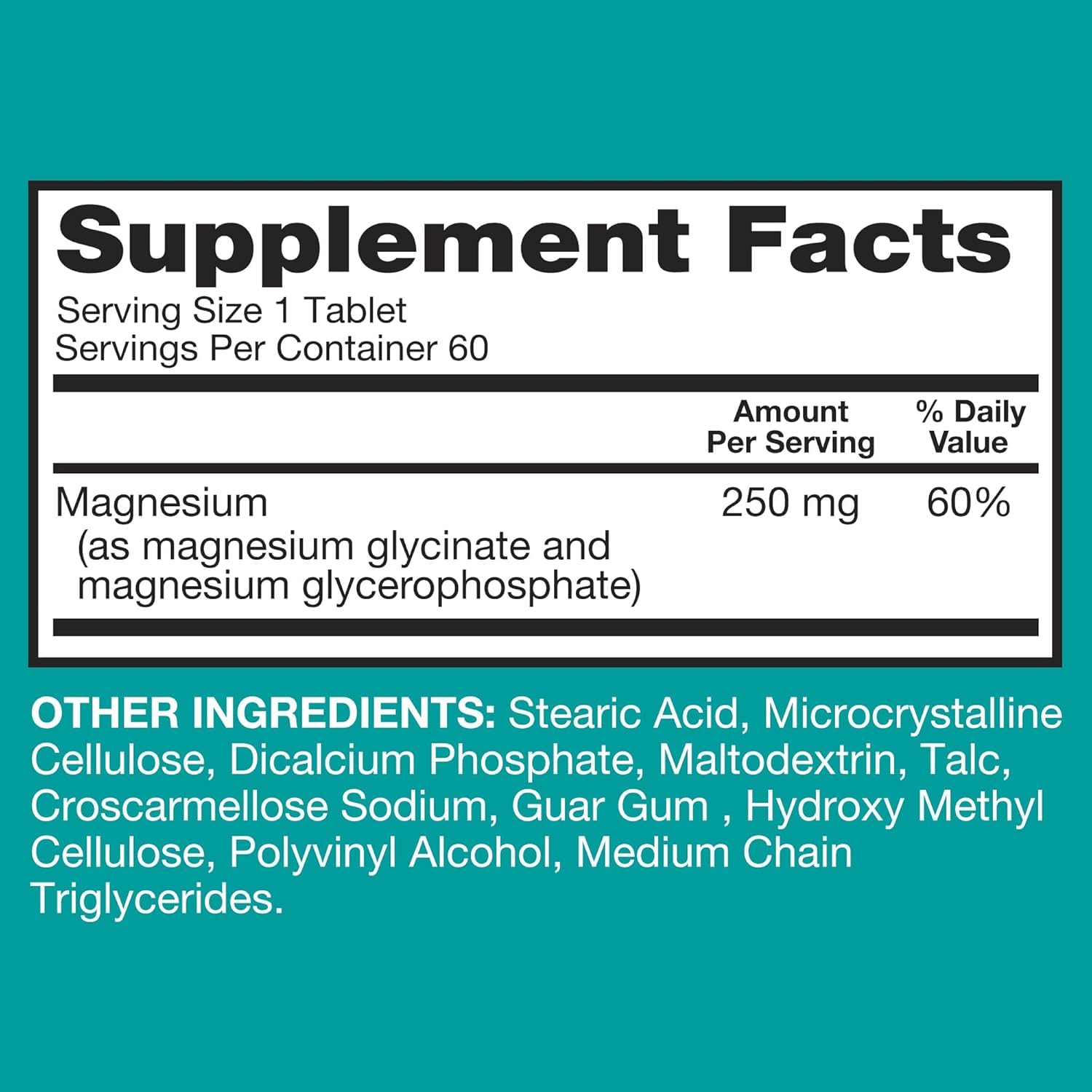 Qunol Ultra Magnesium Glycinate Complex 250mg, Vegetarian, Gluten-Free 60ct | Superior-Absorption One Pill Dose; Support Nerve, Bone & Muscle Health, Cognitive Performance, Healthy Stress Response