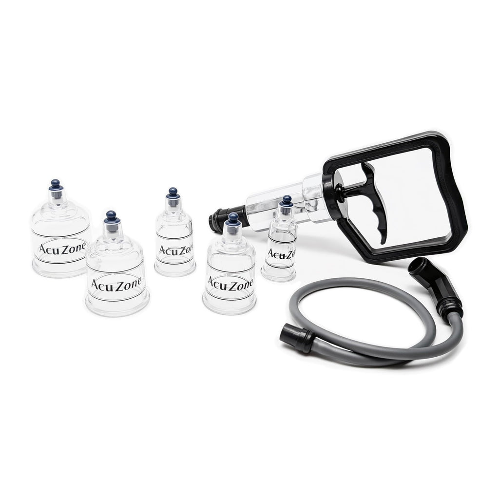 AcuZone Premium 19 Pcs Plastic Cupping Set with Extension Tube