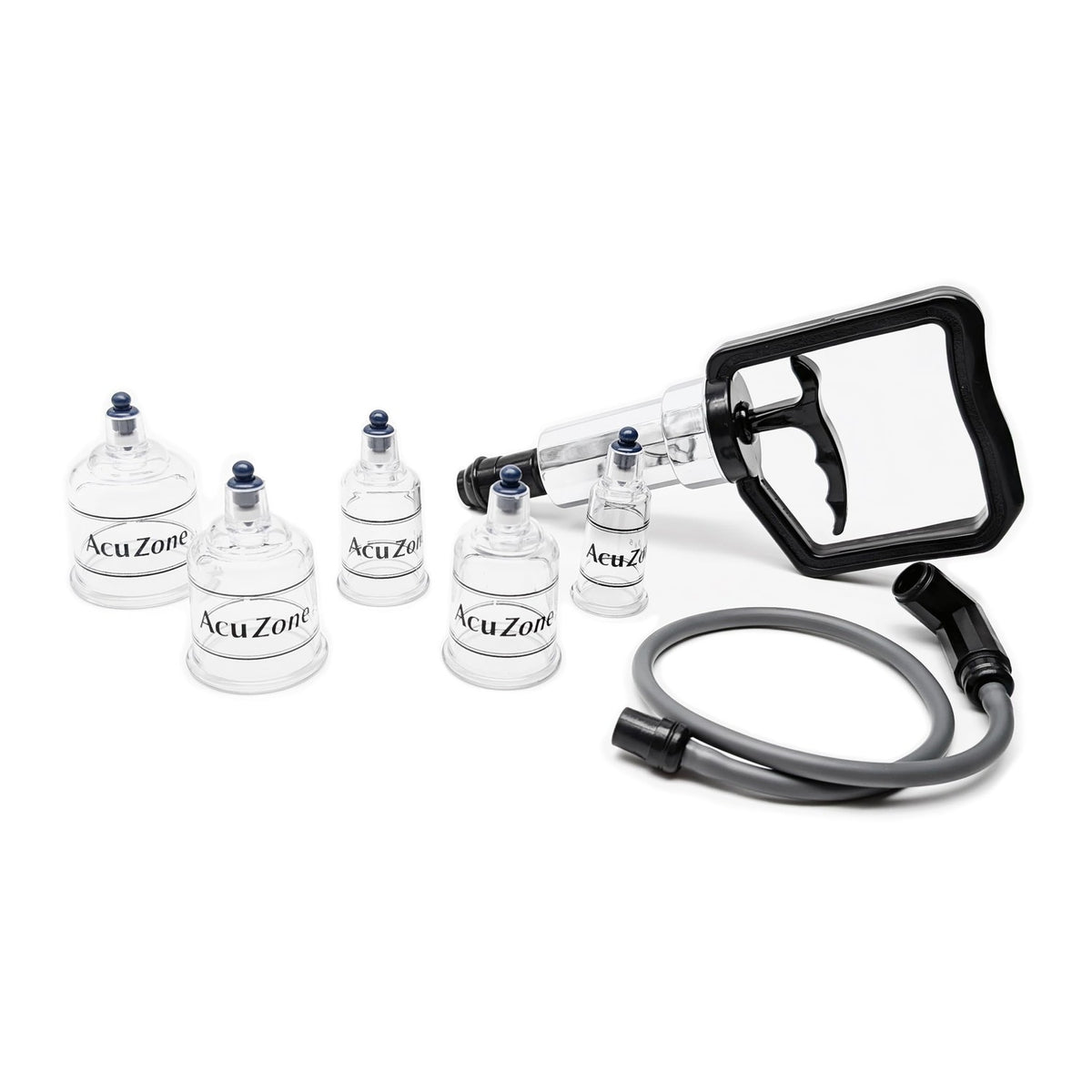 AcuZone Premium 19 Pcs Plastic Cupping Set with Extension Tube