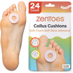 Buy now ZenToes Callus Cushions | Water-Resistant Self-Stick Adhesive Corn Pads | Foot, Heel, & Toe Discomfort Relief | Soft Foam for Friction Protection | Ideal for Active Lifestyles | 24-Pack at indiglob india
