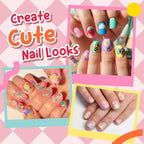 360pcs almond nail tips to create cute nail looks, showcasing vibrant designs. Verified by CuratCart for quality assurance.