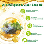 Nature's live Oil of Oregano with Black Seed Oil | 2 in 1 Oregano Supplement for Immune Health, Retains High Concentrated Carvacrol & Thymoquinone, 60 Softgels, 2 Pack
