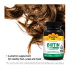 Country Life High Potency Biotin 10 mg, 120 Capsules