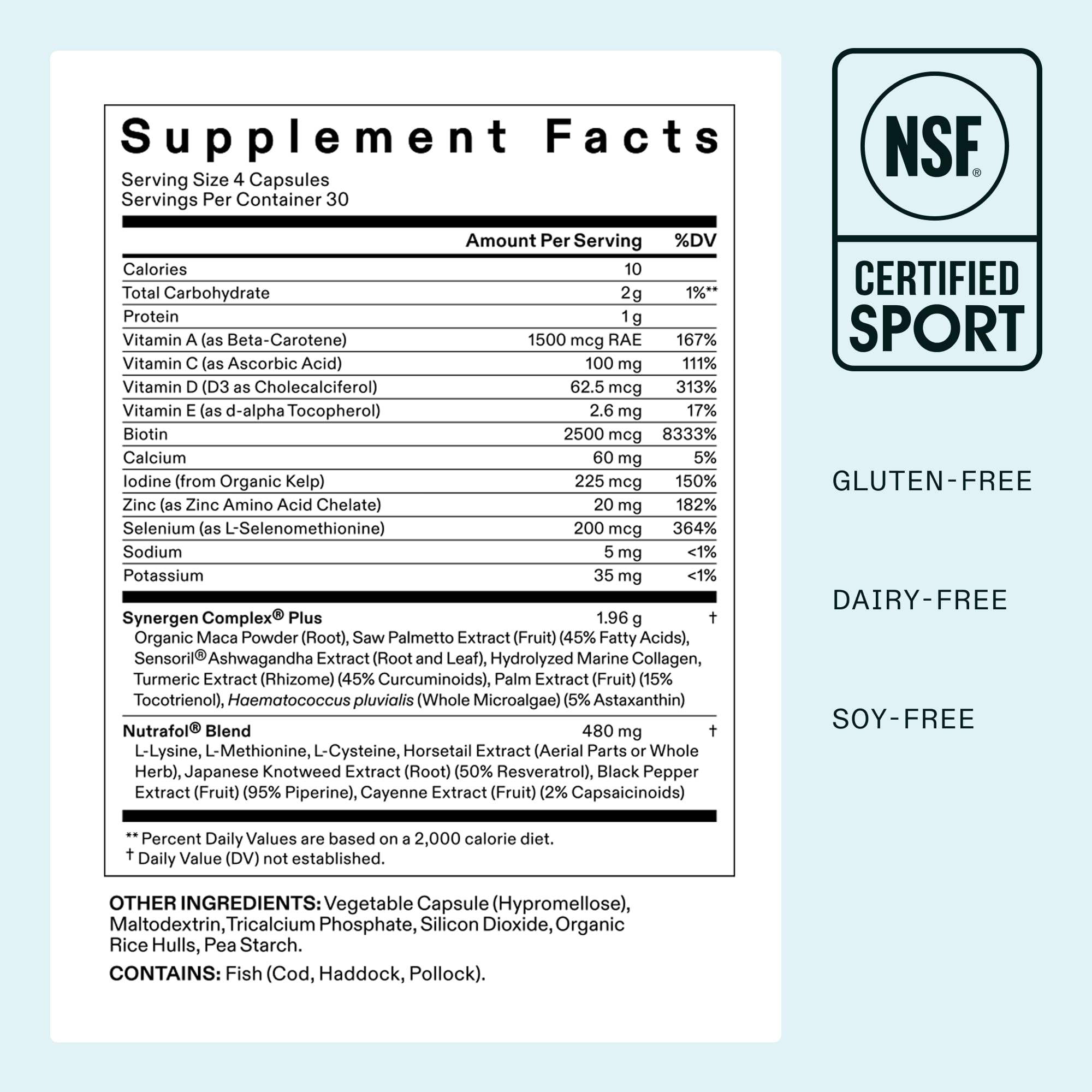 Nutrafol Women's Balance Hair Growth Supplements, Age 45+, 1-Month Pouch | #1 Dermatologist-Recommended Hair Growth Supplement Brand, Clinically Tested for Visibly Thicker Hair and Scalp Coverage