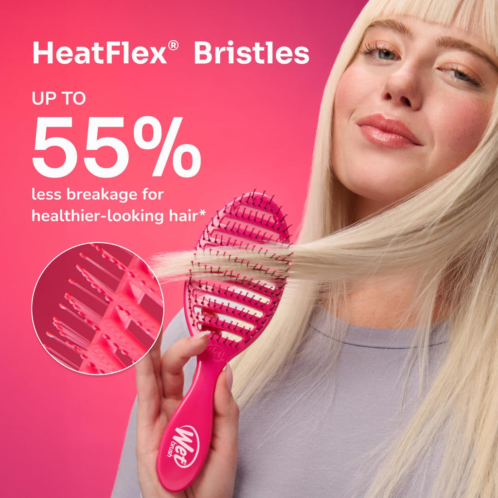 Buy now Wet Brush Speed Dry Hair Brush - Stripes (Color Wash) - Vented Design and Ultra Soft HeatFlex Bristles Are Blow Dry Safe With Ergonomic Handle Manages Tangle and Uncontrollable Hair - Pain-Free at indiglob india