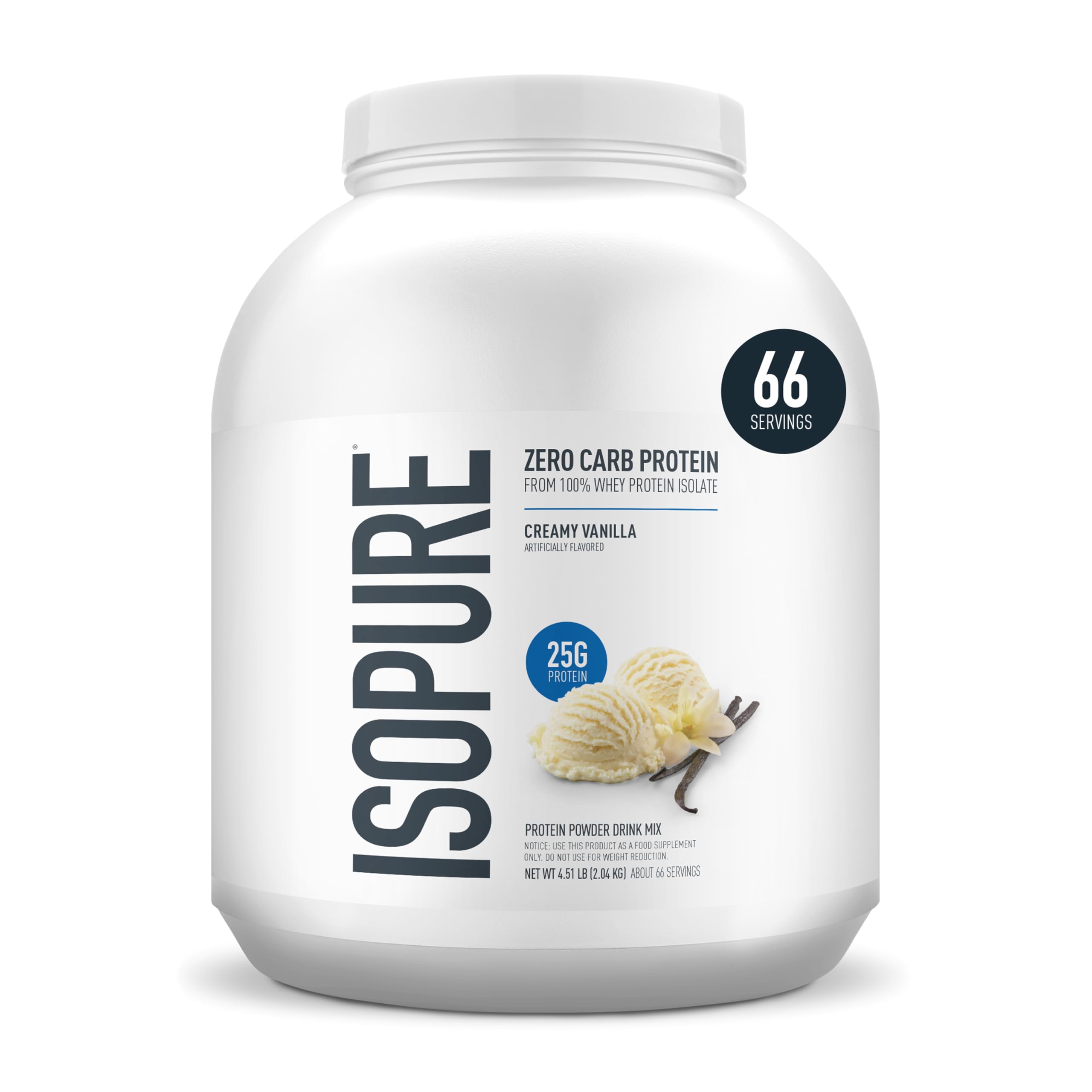 Buy now Isopure Zero Carb 100% Pure Whey Isolate Protein Powder, Lactose Free, Gluten Free, with Vitamins, Creamy Vanilla, 25g Protein Per Serving, 1 Lb, 15 Servings (Packaging May Vary) Creamy Vanilla 4.5 Pound (Pack of 1) at indiglob india