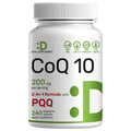 DEAL SUPPLEMENT CoQ10 200mg with PQQ 200mcg, 240 Veggie Capsules | Bioavailable Coenzyme Q10 Complex | Supports Heart, Energy & Brain Health | Antioxidant Support | Non-GMO