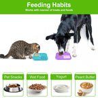 LUKITO 3PCS Lick Mat for Dogs and Cats, Licking Mat with Suction Cups for Anxiety Relief, Cat Peanut Butter Lick Pad for Boredom Reducer, Dog Enrichment Toy, Dog Lick Mat for Bathing Grooming