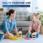 Veco 15oz Graduated Spray Bottles, 4-Pack — 360° Any-Angle Spraying for Easy Dilution, Leak-Resistant spray bottles for Cleaning, Plants, Hair & Pet Use + Foldable Funnel