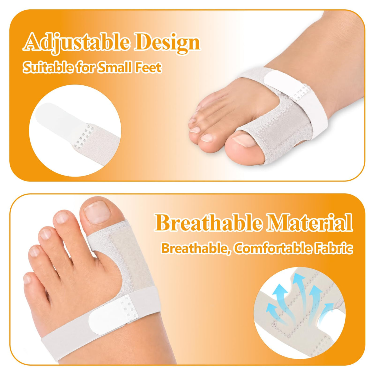 Joyzan Toe Brace Splint, Adjustable Orthopedic Big Toe Straightener Support
