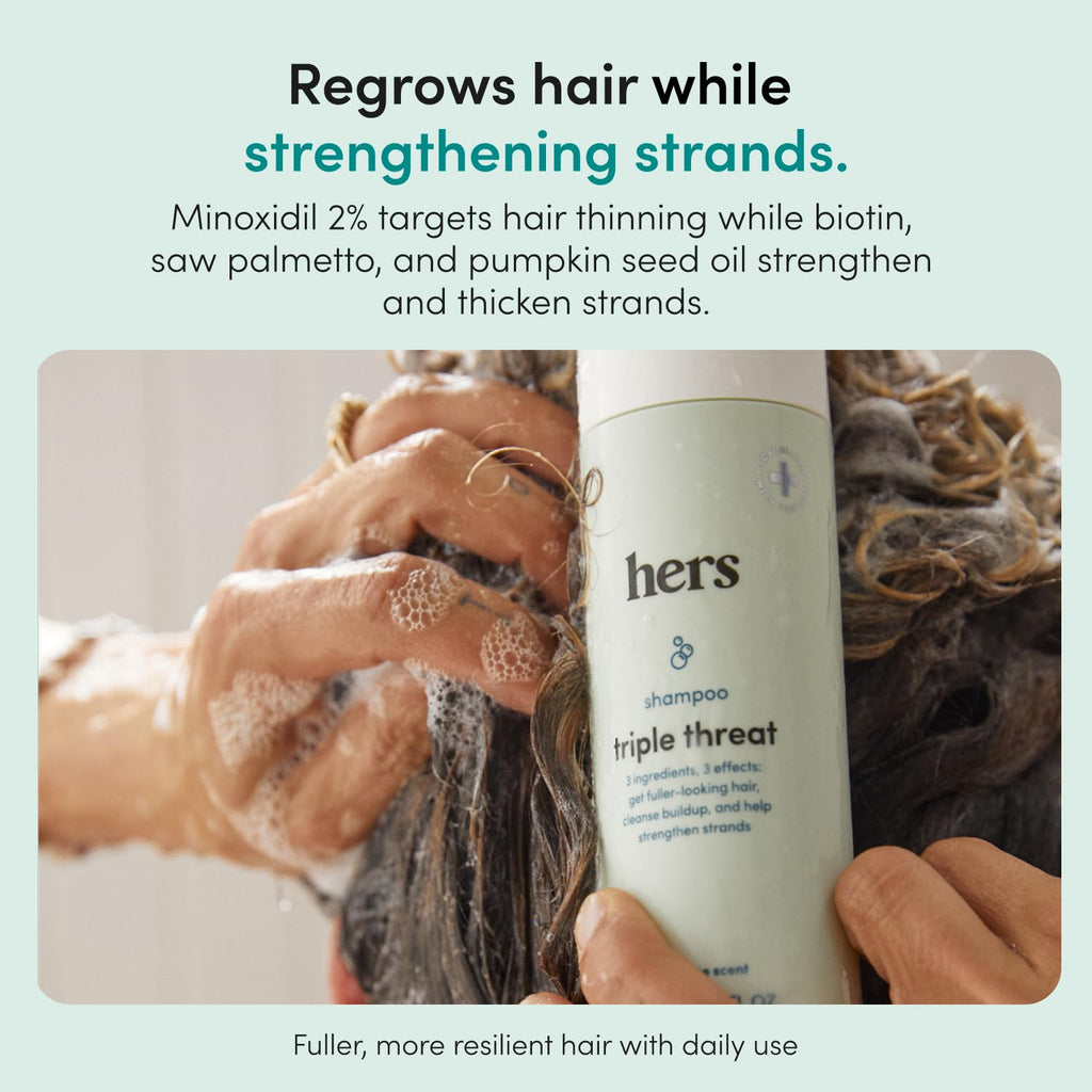hims and hers Triple Threat Shampoo & Conditioner, 3 Pack, 6.4 Fl Oz