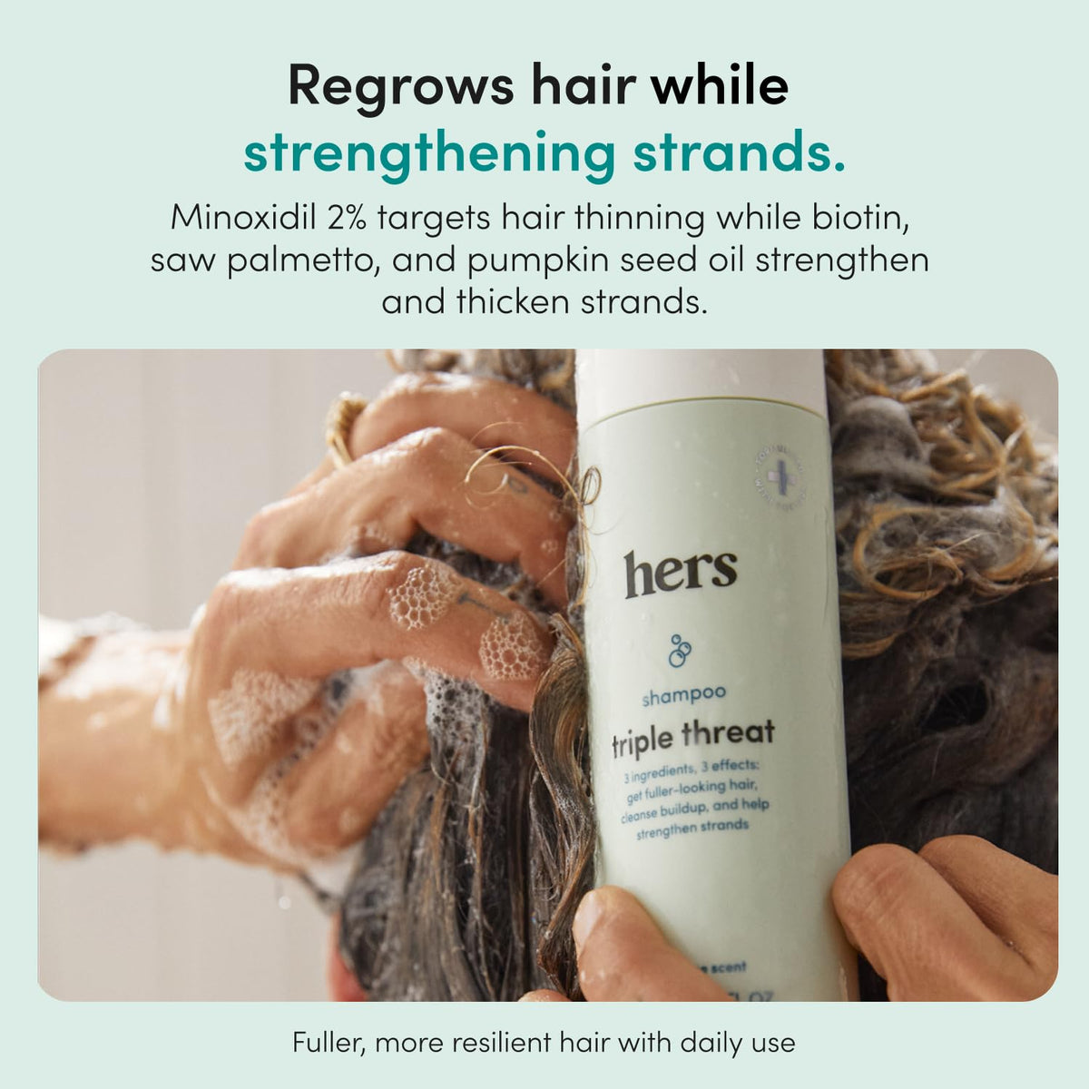 hims and hers Triple Threat Shampoo & Conditioner, 3 Pack, 6.4 Fl Oz