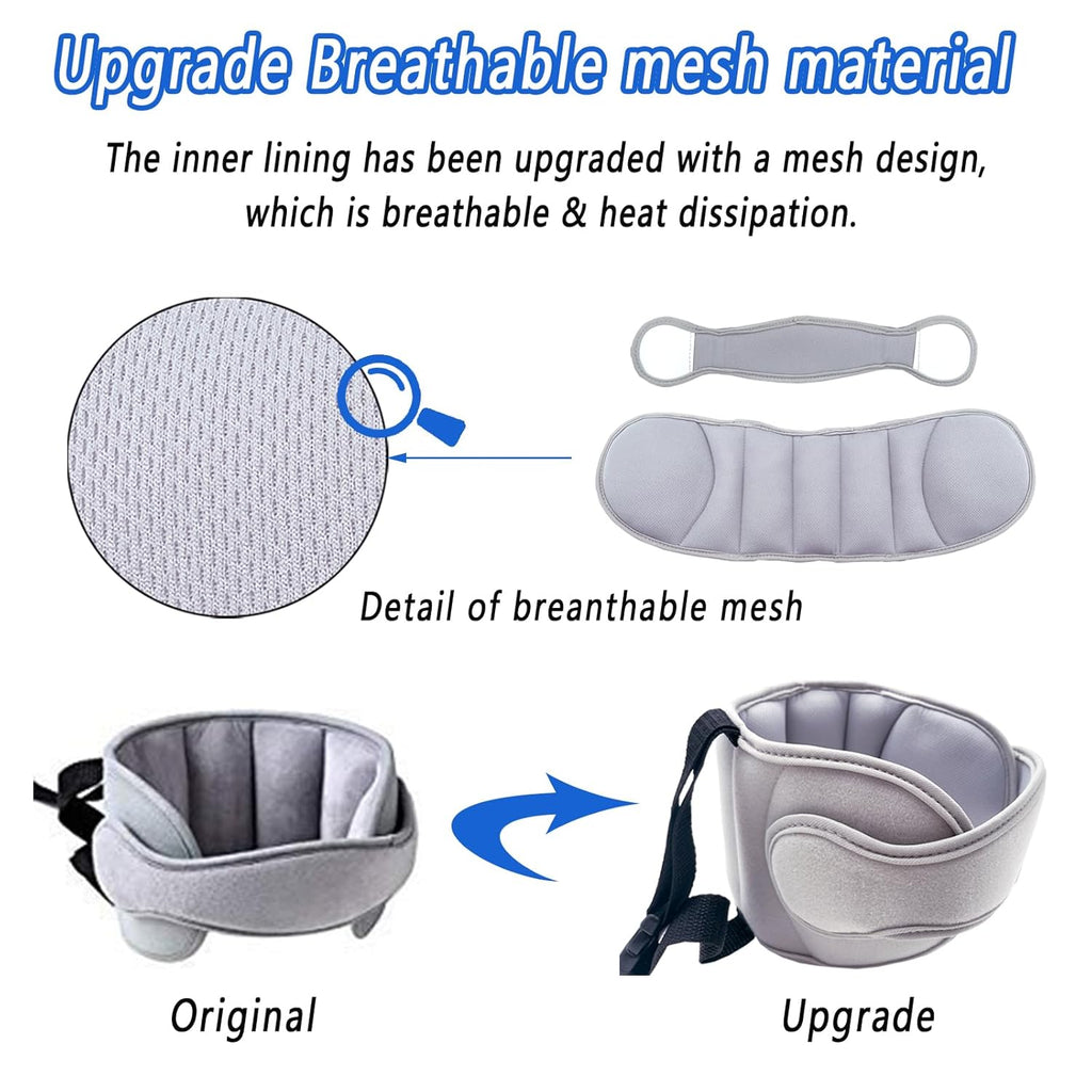 Buy now Car Head Support Toddle Car Neck Relief Baby Child Car Seat Adjustable Head and Neck Support Band - A Comfortable Sleep Solution, Gray at indiglob india