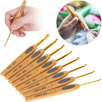 Buy now 8 Sizes Crochet Hooks Set,Ergonomic Crochet Hooks with Soft Rubber Handles and Number Marks for Grandmothers,Moms,Children,Beginners or Advanced Crochet Lovers at indiglob india