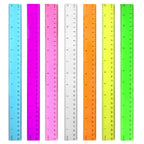 Color Clear Ruler Plastic Rulers - Ruler 12 inch, Kids Ruler for School