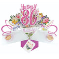 Happy 80th Birthday Pop-Up Greeting Card Original Second Nature 3D Pop Up Cards