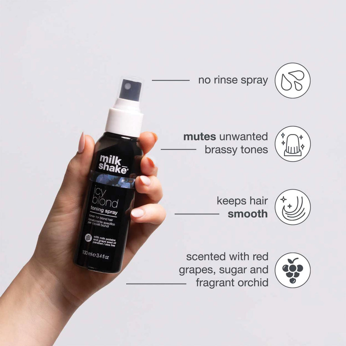 milk_shake Icy Blond Toning Spray | Leave-In, 3.4 Fl Oz