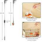 AREPK Compact Aquarium Siphon Vacuum and Water Changer Kit with Cleaning Brush. Perfect for Simultaneous Water Changing and Cleaning in Small Fish Tanks. Gravel and Sand Cleaning.