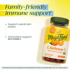MegaFood C Defense Vitamin C Gummies, Immune Support, Tangy Citrus, 70 Ct