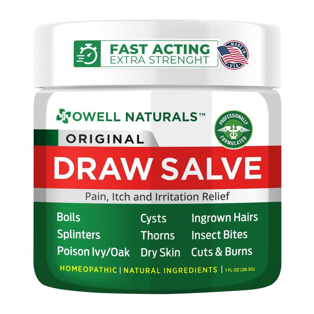 Buy now OWELL Naturals Drawing Salve Ointment for Boil & Cyst Removal, Ingrown Hair, Splinter Remover, Bug Spider Bites, Bee Sting, Mosquito Itching, Poison Ivy, Flare, Hangnail at indiglob india