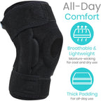 Buy now Vive Hinged Knee Brace - Relieves ACL, MCL, Meniscus Tear - Lightweight, Comfortable, Breathable Open Patella Wrap with Side Stabilizers - for Women & Men - Adjustable Strap for Tendonitis at indiglob india